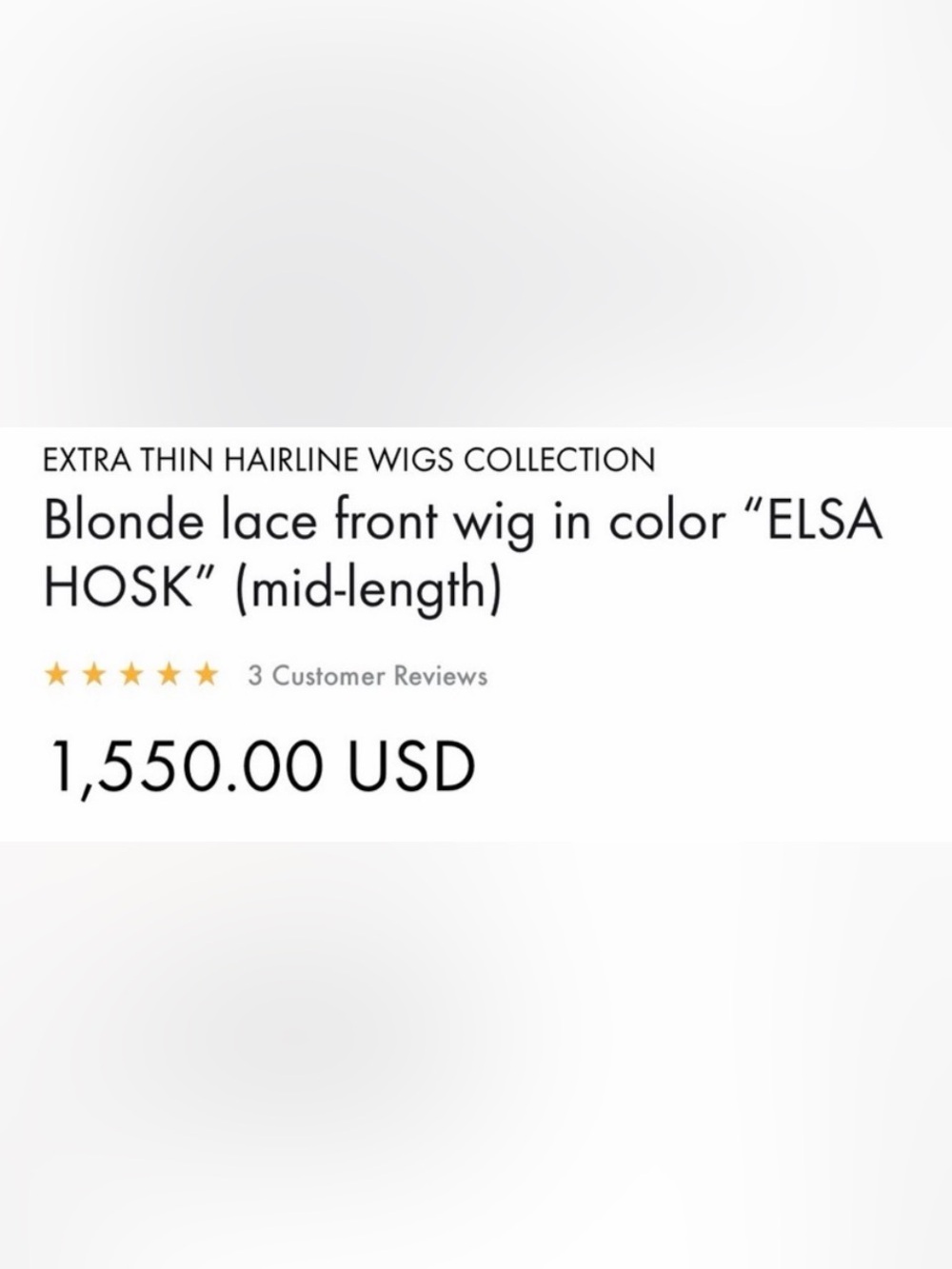 HAIRALICIOUS | Elsa Hosk Human Hair HD Lace Glueless Wig 22” Small - Picture 2 of 14